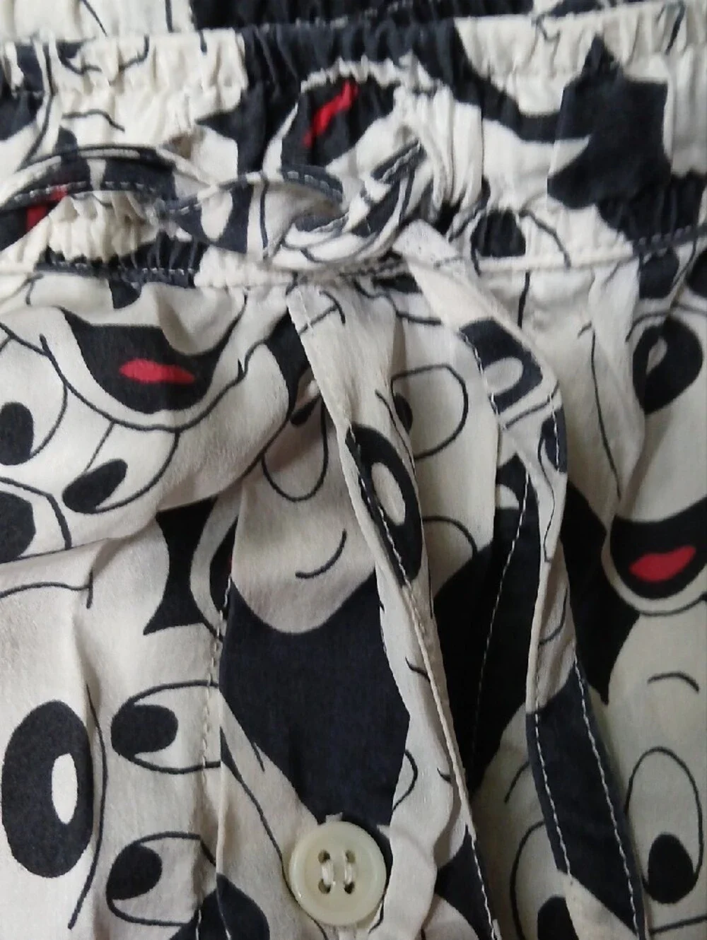 Mickey Mouse & Company@Disney Black-White-Red 100% Silk Vintage Boxer & Leisure